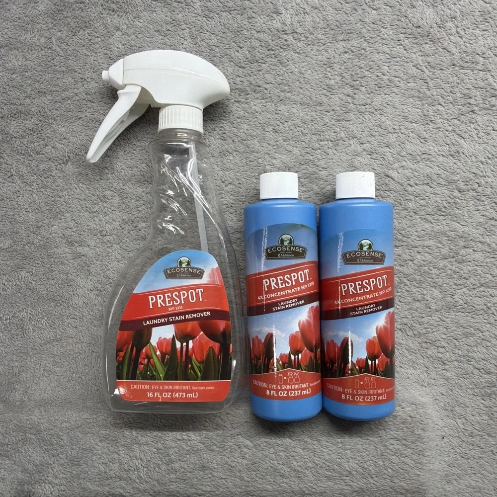 2 Ecosense PreSpot 4x Concentrate Laundry Stain Remover 8oz Ea Melaleuca Sprayer